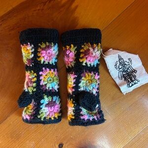 Colorful Handmade Fingerless Gloves from Nepal